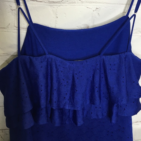 Harlowe & Graham Blue Eyelet Flutter Cami Top Size XS - Picture 9 of 12